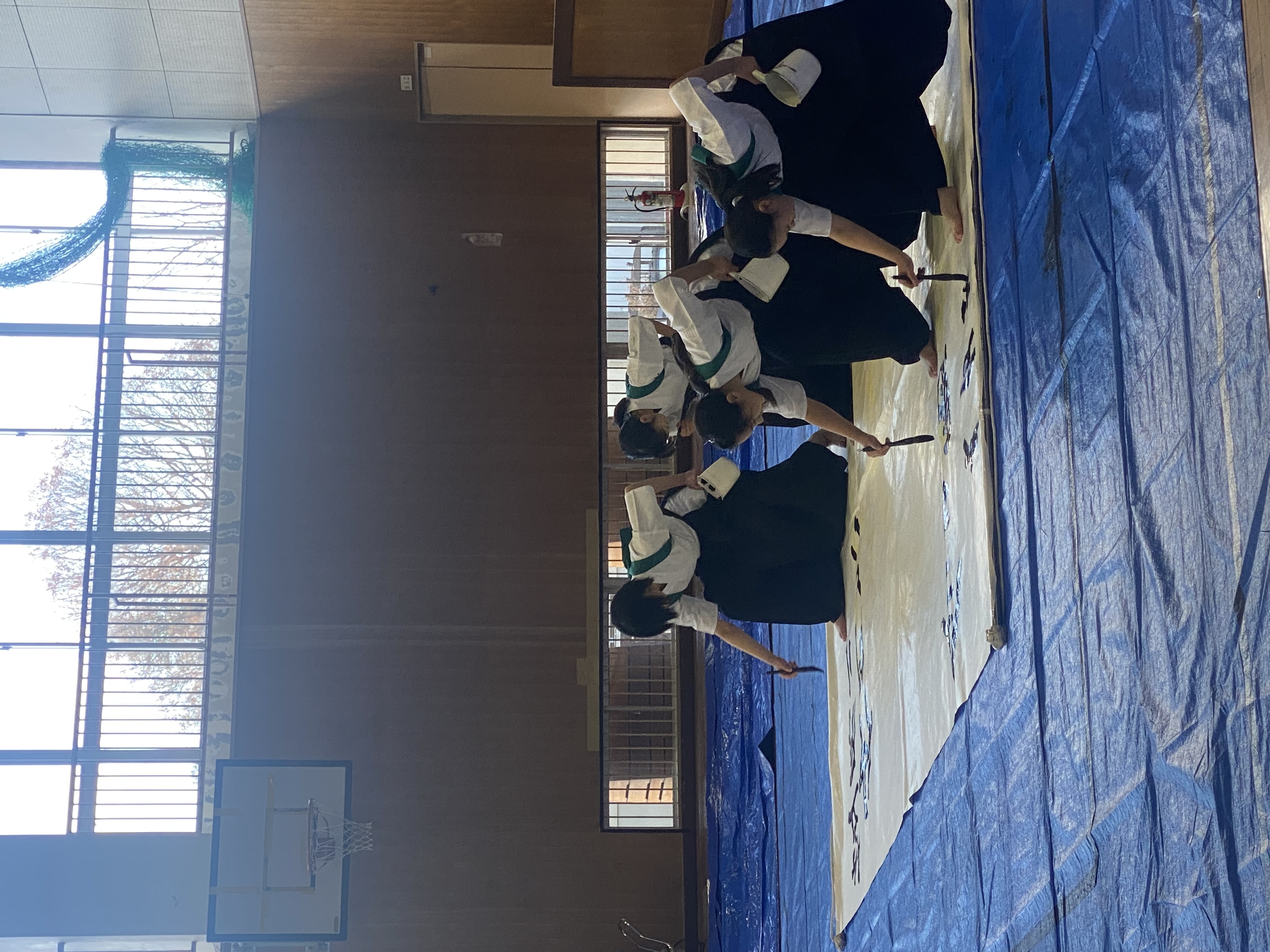 水戸葵陵高校と合同書道パフォーマンスを披露しました！